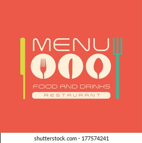 menu design over  pink background vector illustration   