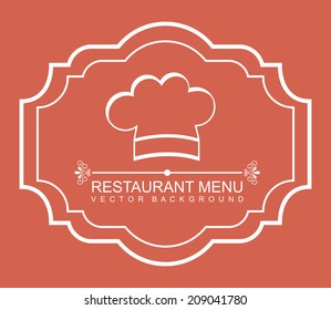 menu design over pink background vector illustration
