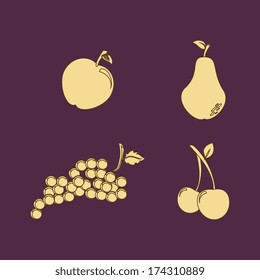 menu design over purple  background vector illustration    