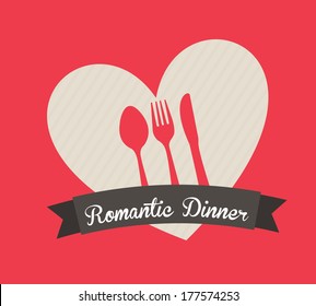 menu design over red background vector illustration    