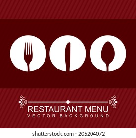 menu design over  red background vector illustration