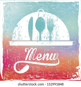 menu design over rustic background vector illustration 