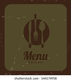 menu design over vintage background vector illustration