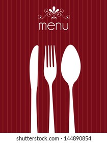 menu design over vintage background vector illustration
