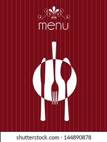 menu design over vintage background vector illustration