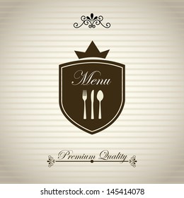 menu design over vintage background vector illustration