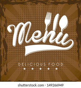 menu design over vintage background vector illustration 