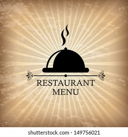 menu design over vintage background vector illustration  