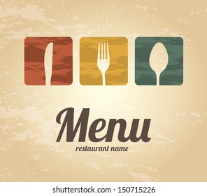 menu design over vintage background vector illustration  