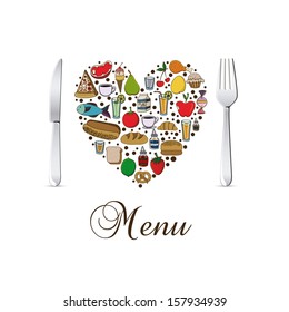 menu design over white background vector illustration 