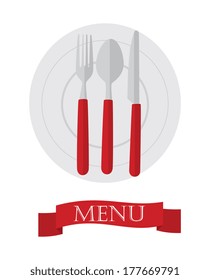 menu design over  white background vector illustration    