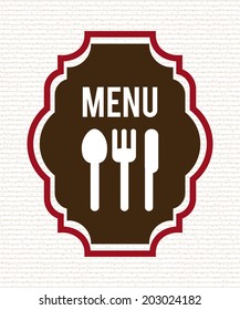 menu design over white background vector illustration