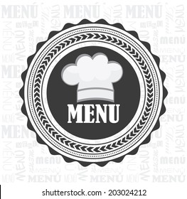 menu design over white background vector illustration