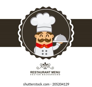 menu design over white  background vector illustration