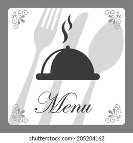 menu design over white background vector illustration