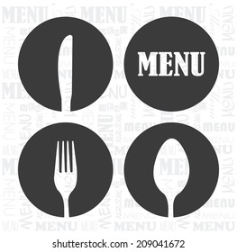 menu design over white background vector illustration