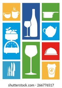 Menu design over white background, vector illustration
