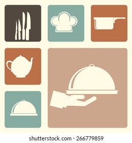 Menu design over white background, vector illustration