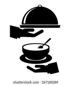 Menu design over white background, vector illustration