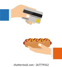 Menu design over white background vector illustration