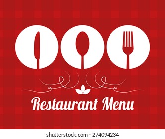 Menu design over white background, vector illustration.