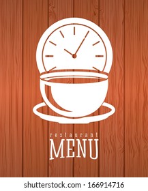menu design over wooden background vector illustration   