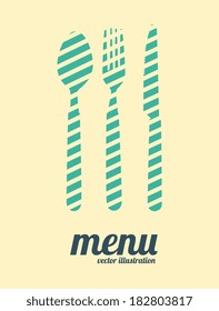 Menu design over yellow background, vector illustration