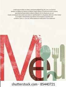 Menú. Diseño de fondo de impresión