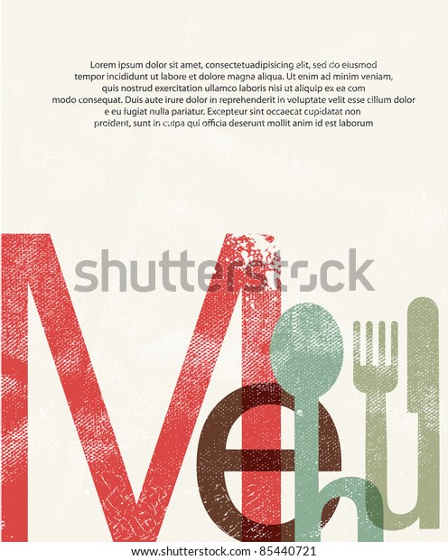 Menu Design Print Background Stock Vector (Royalty Free) 85440721