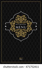 Menu design for restaurant.Oriental cuisine menu design.