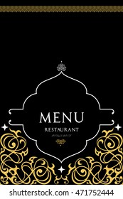 Menu design for restaurant.Oriental cuisine menu design.