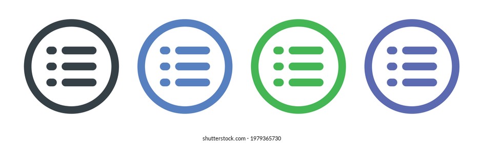 Conjunto de botones del menú de hamburguesas de diseño de menú. Iconos de navegación del sitio web.