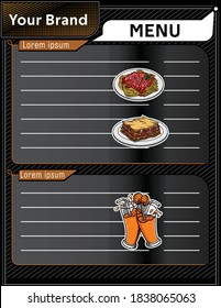 Menu Design Template, can be used for menu design

