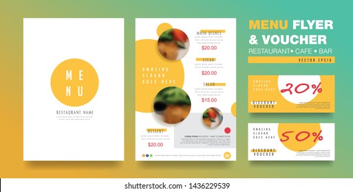 Menu design template with clean design,Restaurant cafe menu, template design, organic food flyer