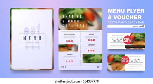 Menu Design Template With Clean Design,Restaurant Cafe Menu, Template Design, Organic Food Flyer