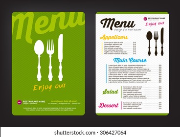 menu design template with colorful pattern,Restaurant cafe menu, template design