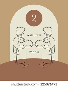 Menu design, vector illustration