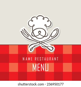 diseño de menú con cocina y utensilios de cocina en bici