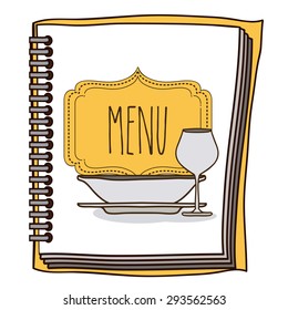 Menu digital design, vector illustration eps 10