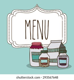 Menu digital design, vector illustration eps 10