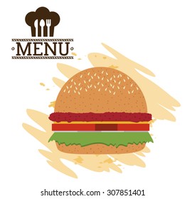 Menu  digital design, vector illustration eps 10