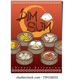 menu dim sum chinese food restaurant template design 