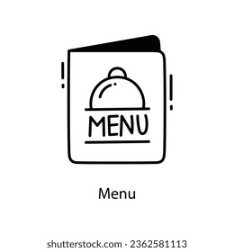 Dibujo de diseño de iconos del doodle de menú. Símbolo de viaje sobre archivo EPS 10 de fondo blanco