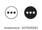 Menu dots icon. doodle graphics vectors.