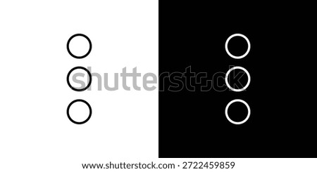 Menu dots icon outline and linear vector. outline icon and illustration
