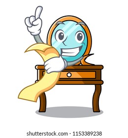 With menu dressing table mascot cartoon