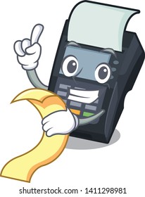 With menu EDC machine in the cartoon shape