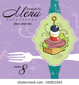 Menu elements set. Vector Retro Menu Design background.