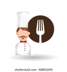 menu equipment design over white background, vector illustration