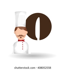 menu equipment design over white background, vector illustration